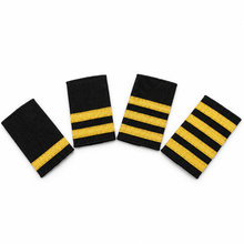画像をギャラリービューアに読み込む, Black and Gold Military Rank Shoulder Slides Set