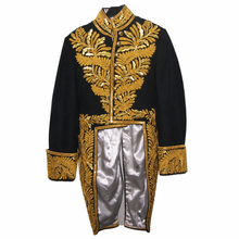 Load image into Gallery viewer, Napoleonic Black Gold Hand Embroidered Full Dress Coat