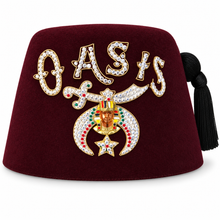 Carica l'immagine nel visualizzatore di Gallery, Ottoman Style Red Fez with Decorative Tassel