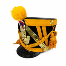 Load image into Gallery viewer, Yellow Trim French Napoleonic Shako hat with Accessories