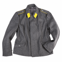 Load image into Gallery viewer, Grey Historical Field Tunic with Yellow Collar Tabs