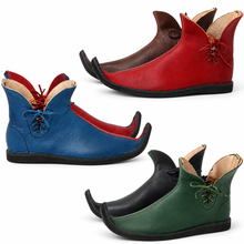 Carica l'immagine nel visualizzatore di Gallery, Mi-Parti Medieval Poulaines Pointed Shoes