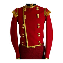 Load image into Gallery viewer, Red Gold-Trim Ceremonial Officer Jacket