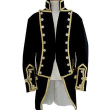Load image into Gallery viewer, Black Gold-Trim Ceremonial Napoleonic Tailcoat