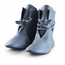 Carica l'immagine nel visualizzatore di Gallery, Dark Blue Medieval Festival Leather Boots