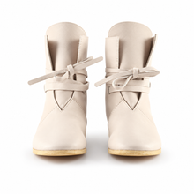 Load image into Gallery viewer, White Leather Women's Medieval Summer Boots
