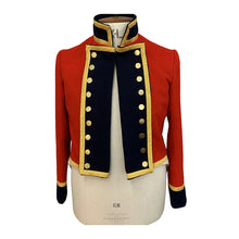 Load image into Gallery viewer, Red and Navy Officer Coatee with Gold Trim