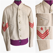 Load image into Gallery viewer, Beige Civil War Sergeant Shell Jacket with Red Chevrons