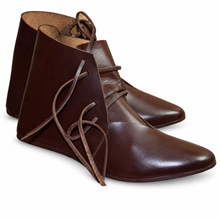 Carica l'immagine nel visualizzatore di Gallery, Brown Ankle-Length Renaissance Leather Boots