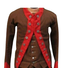 Load image into Gallery viewer, Napoleonic Brown Historical Coatee with Red Facings