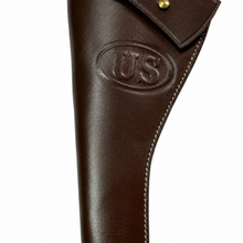 Load image into Gallery viewer, Brown US Embossed Leather Pistol Holster