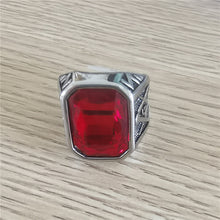 Load image into Gallery viewer, Retro Masonic Gem Men&#39;s Titanium Steel Ring | Regalia Lodge