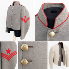 Load image into Gallery viewer, Grey Civil War Sergeant Shell Jacket with Red Star