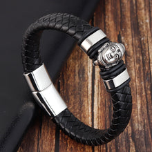 Load image into Gallery viewer, Genuine Leather Bracelet &amp; Bangle Buddha Head | Regalia Lodge