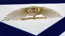 Carica l&#39;immagine nel visualizzatore di Gallery, Master Mason Blue Lodge Apron - Hand Embroidery | Regalia Lodge