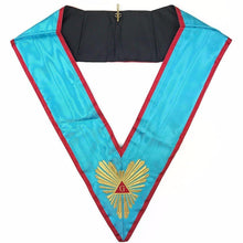 Carica l&#39;immagine nel visualizzatore di Gallery, High Quality Masonic Memphis Misraim Officer&#39;s collar Machine Embroided | Regalia Lodge