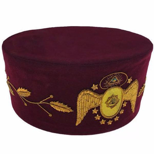 95th Degree Scottish Rite Hand Embroidered Masonic Cap | Regalia Lodge