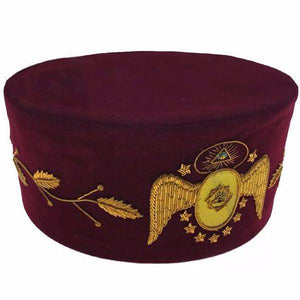 95th Degree Scottish Rite Hand Embroidered Masonic Cap | Regalia Lodge