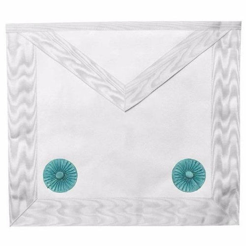 Masonic Blue lodge Fellow Craft Apron with Rosettes | Regalia Lodge