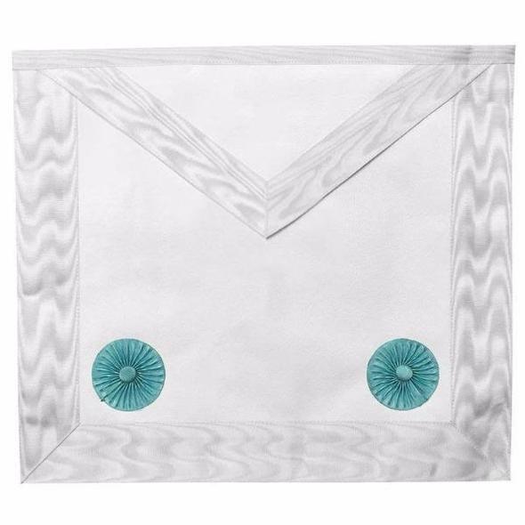 Masonic Blue lodge Fellow Craft Apron with Rosettes | Regalia Lodge