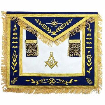 Masonic Blue Lodge G Master Mason Gold Machine Embroidery Apron | Regalia Lodge