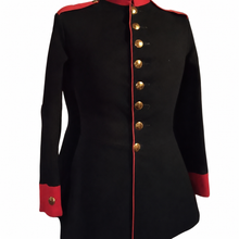 Load image into Gallery viewer, Black Napoleonic Coat with Red Trim