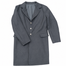 Load image into Gallery viewer, Men’s Grey Historical Overcoat with Notched Collar