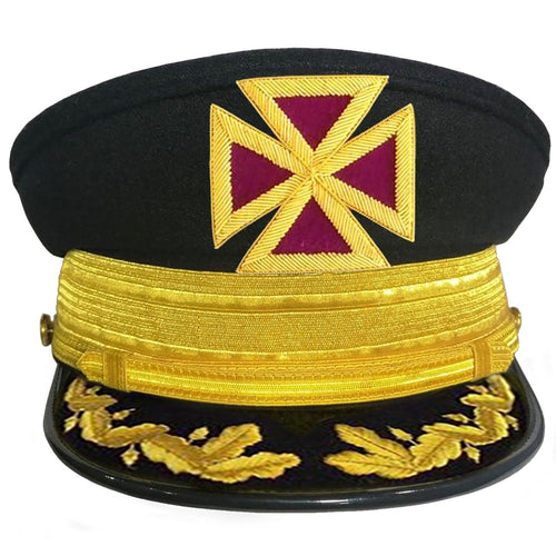 PAST GRAND KNIGHTS TEMPLAR COMMANDERY CAP - WITH VINEWORK & GOLD BRAID | Regalia Lodge