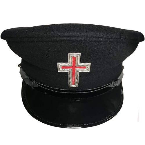 SIR KNIGHT KNIGHTS TEMPLAR COMMANDERY FATIGUE CAP - BLACK SILVER | Regalia Lodge