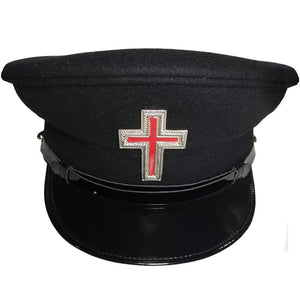 SIR KNIGHT KNIGHTS TEMPLAR COMMANDERY FATIGUE CAP - BLACK SILVER | Regalia Lodge