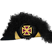 Load image into Gallery viewer, Past Grand Commander Knights Templar Commandery Chapeau - All Black Plumes | Regalia Lodge
