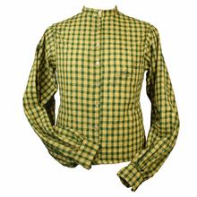 Load image into Gallery viewer, Green &amp; Yellow Checked Historical Button Shirt