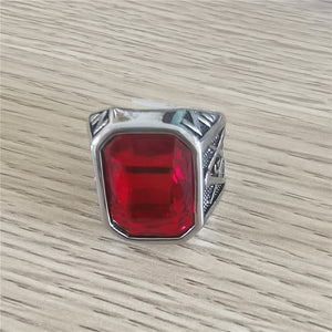 Retro Masonic Gem Men's Titanium Steel Ring | Regalia Lodge