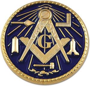 Working Tools Square & Compass Round Masonic Lapel Pin | Regalia Lodge