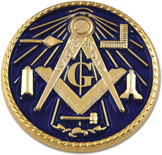 Working Tools Square & Compass Round Masonic Lapel Pin | Regalia Lodge