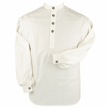 Load image into Gallery viewer, Ivory Band-Collar Historical Pullover Shirt