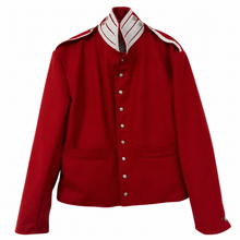 Load image into Gallery viewer, Red Ceremonial Military Officer Jacket with Silver Collar