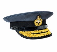 画像をギャラリービューアに読み込む, WW2 British Royal Navy Grey Officer Visor Cap