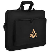 Load image into Gallery viewer, Master Mason Apron Case – Black Cordura &amp; Gold Emblem