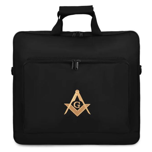 Master Mason Apron Case – Black Cordura & Gold Emblem