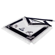 Load image into Gallery viewer, Past Master Apron – Navy Velvet &amp; Silver Braid