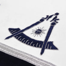 Load image into Gallery viewer, Past Master Apron – Navy Velvet &amp; Silver Braid