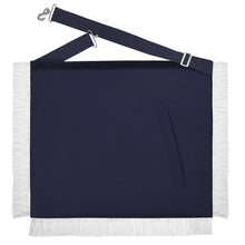 Load image into Gallery viewer, Past Master Apron – Navy Velvet &amp; Silver Braid