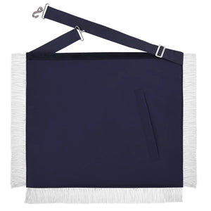 Past Master Apron – Navy Velvet & Silver Braid