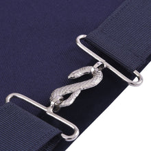 Load image into Gallery viewer, Past Master Blue Lodge Apron - Navy Velvet With Silver Braid &amp; Fringe