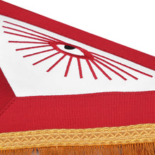Load image into Gallery viewer, Master Mason Apron – Red Ribbon &amp; Golden Bullion