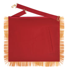 Load image into Gallery viewer, Master Mason Apron – Red Ribbon &amp; Golden Bullion
