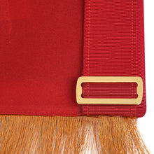 Load image into Gallery viewer, Master Mason Apron – Red Ribbon &amp; Golden Bullion