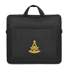 Load image into Gallery viewer, Past Master Blue Lodge Apron Case - Black Cordura With Gold Emblem