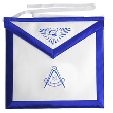 Load image into Gallery viewer, Past Master Blue Lodge Apron - White Tape Ties | Regalia Lodge